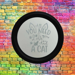 All You Need is Love and a Cat Etched Mirror | DragonStone Studios